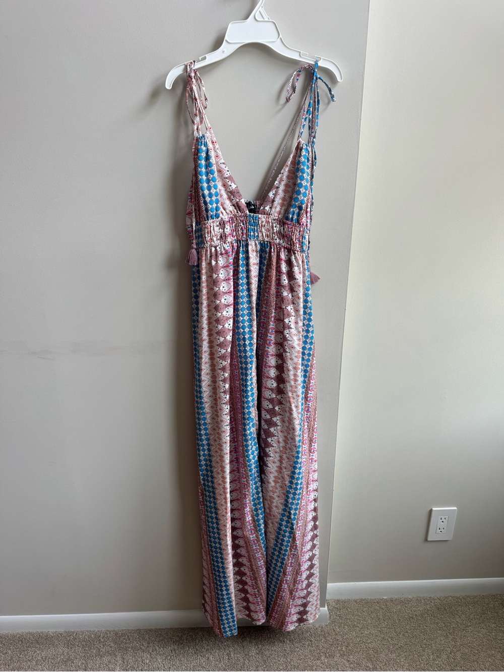 Lulus Maxin' Relaxin' Blue Multi Print Maxi Dress - Picture 4 of 16